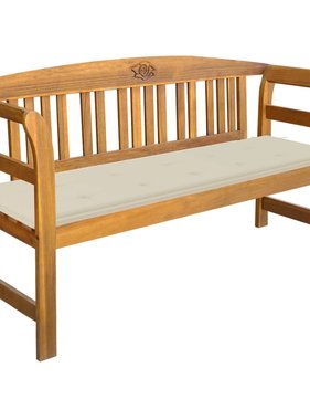 VidaXL Tuinbank met kussen 157 cm massief acaciahout
