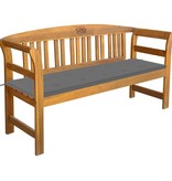 VidaXL Tuinbank met kussen 157 cm massief acaciahout