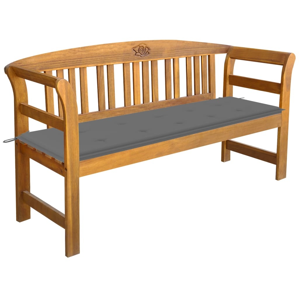 VidaXL Tuinbank met kussen 157 cm massief acaciahout
