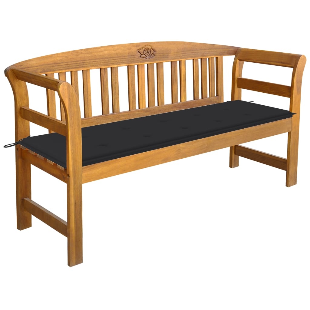 VidaXL Tuinbank met kussen 157 cm massief acaciahout