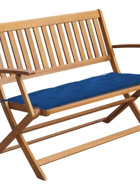 VidaXL Tuinbank met kussen 120 cm massief acaciahout