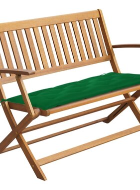VidaXL Tuinbank met kussen 120 cm massief acaciahout