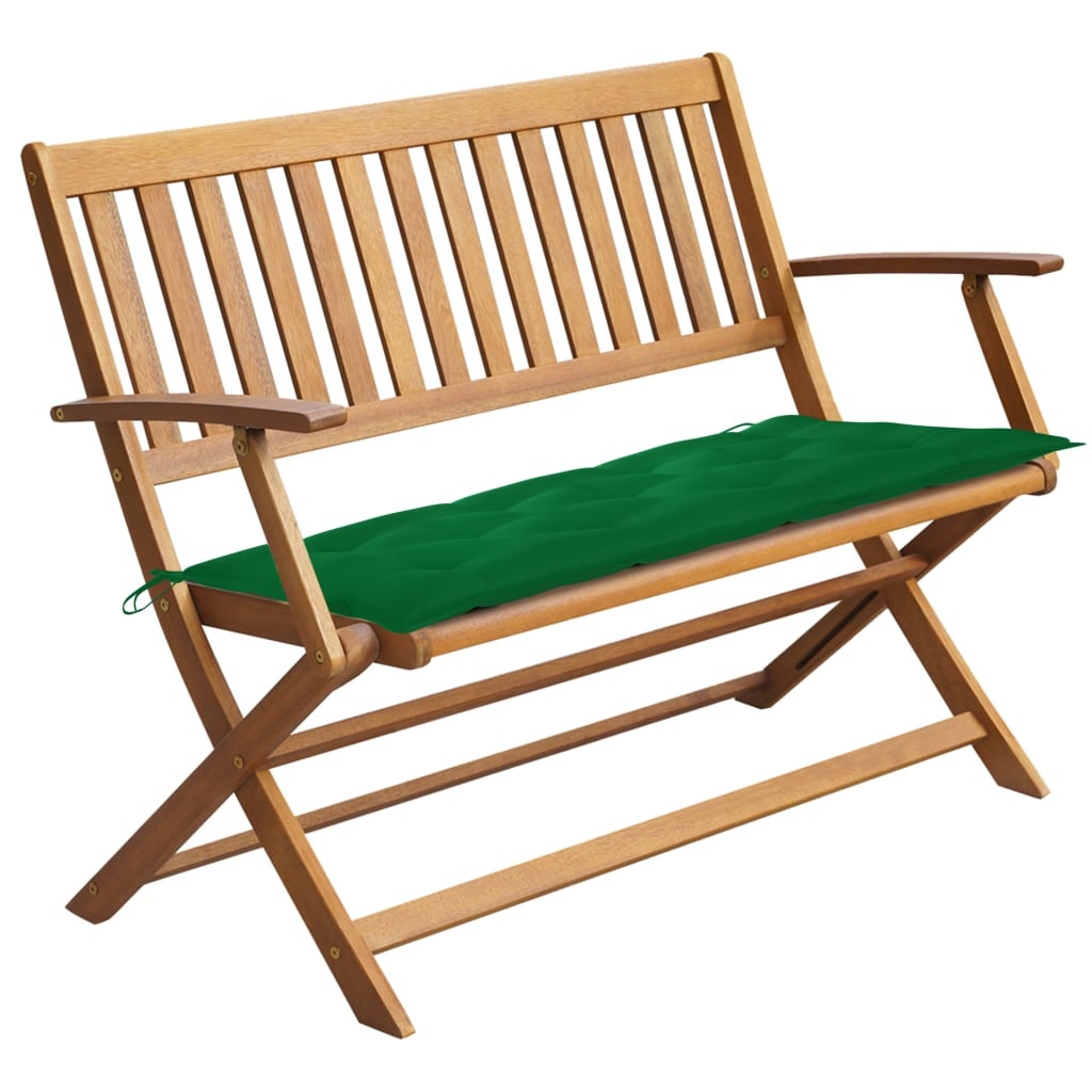 VidaXL Tuinbank met kussen 120 cm massief acaciahout
