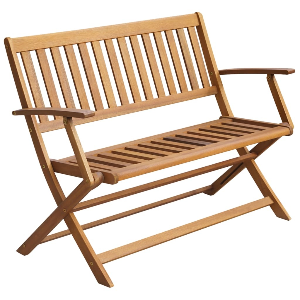 VidaXL Tuinbank met kussen 120 cm massief acaciahout