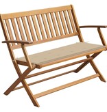 VidaXL Tuinbank met kussen 120 cm massief acaciahout