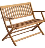 VidaXL Tuinbank met kussen 120 cm massief acaciahout