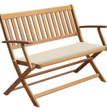 VidaXL Tuinbank met kussen 120 cm massief acaciahout