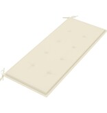 VidaXL Tuinbank met kussen 120 cm massief acaciahout