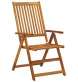 VidaXL Tuinstoelen inklapbaar 6 st met kussens massief acaciahout