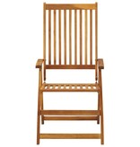 VidaXL Tuinstoelen inklapbaar 6 st met kussens massief acaciahout