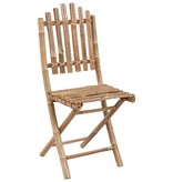VidaXL Tuinstoelen 2 st inklapbaar met kussens bamboe