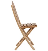 VidaXL Tuinstoelen 2 st inklapbaar met kussens bamboe
