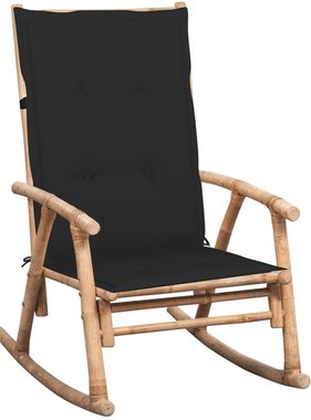 VidaXL Schommelstoel met kussen bamboe