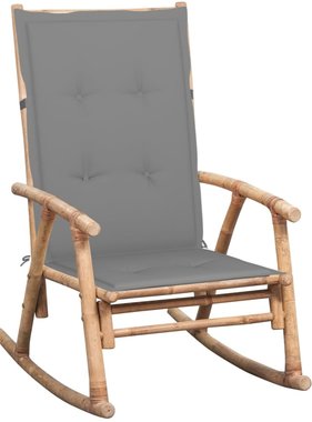 VidaXL Schommelstoel met kussen bamboe