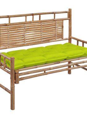 VidaXL Tuinbank met kussen 120 cm bamboe