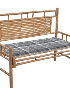 VidaXL Tuinbank met kussen 120 cm bamboe