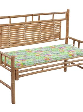 VidaXL Tuinbank met kussen 120 cm bamboe