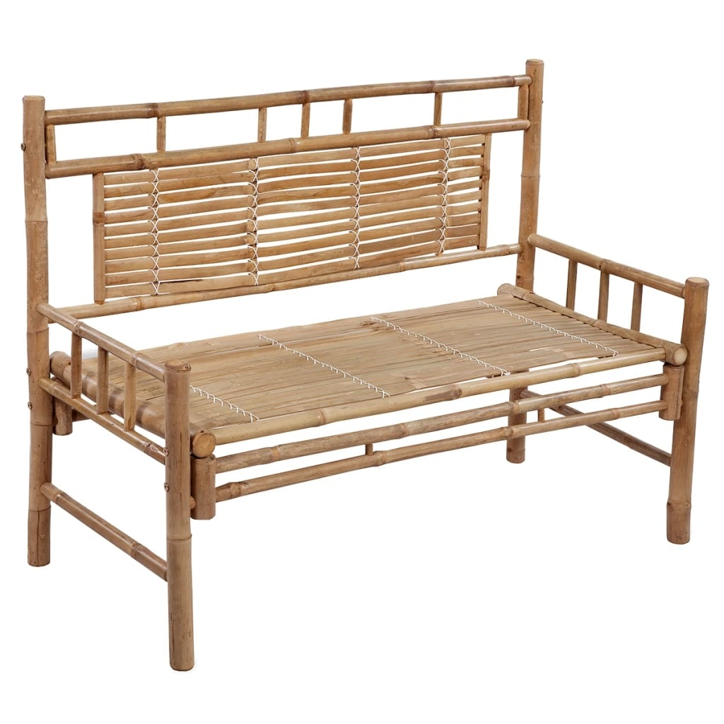 VidaXL Tuinbank met kussen 120 cm bamboe