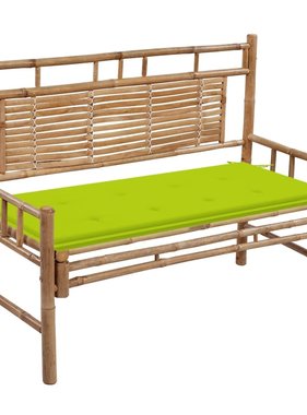 VidaXL Tuinbank met kussen 120 cm bamboe