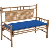 VidaXL Tuinbank met kussen 120 cm bamboe