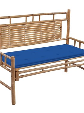 VidaXL Tuinbank met kussen 120 cm bamboe