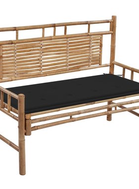 VidaXL Tuinbank met kussen 120 cm bamboe