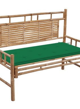 VidaXL Tuinbank met kussen 120 cm bamboe