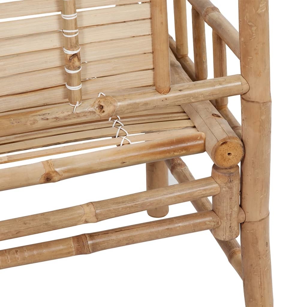 VidaXL Tuinbank met kussen 120 cm bamboe