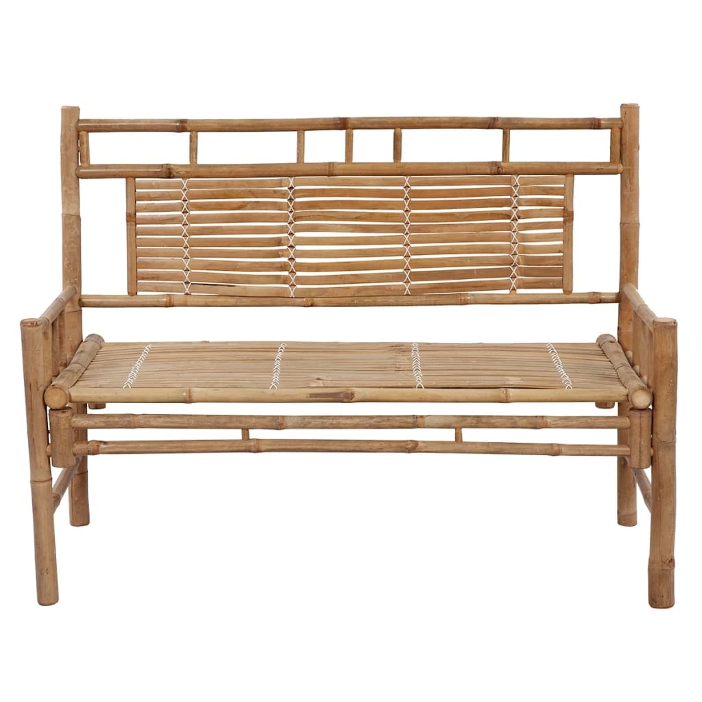 VidaXL Tuinbank met kussen 120 cm bamboe