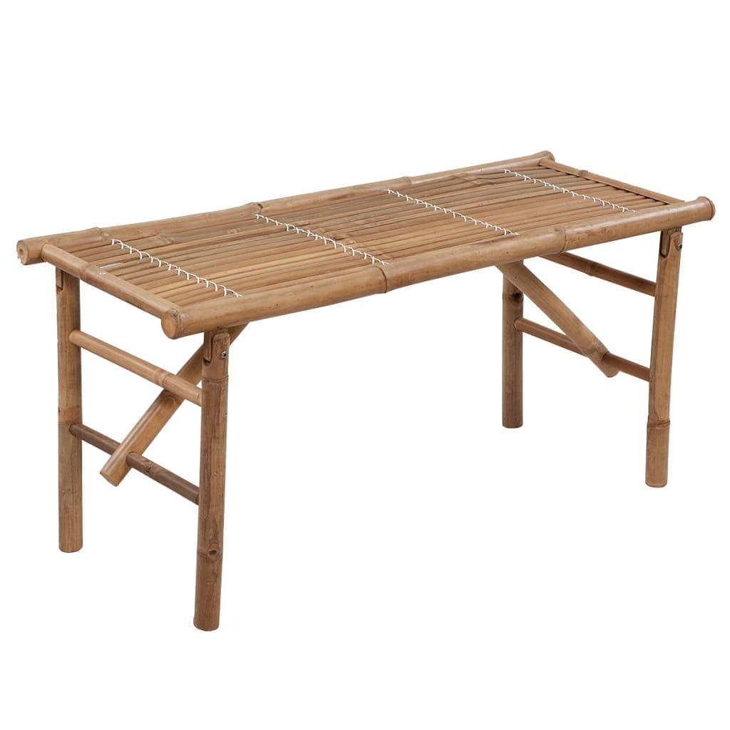 vidaXL 3063855  Folding tuin bankje met sierkussen 118 cm bamboe (41.503 + 43.210)