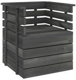VidaXL 12-delige Loungeset pallet massief grenenhout donkergrijs