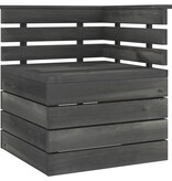 VidaXL 11-delige Loungeset pallet massief grenenhout donkergrijs
