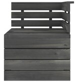 VidaXL 11-delige Loungeset pallet massief grenenhout donkergrijs