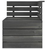 VidaXL 9-delige Loungeset pallet massief grenenhout donkergrijs