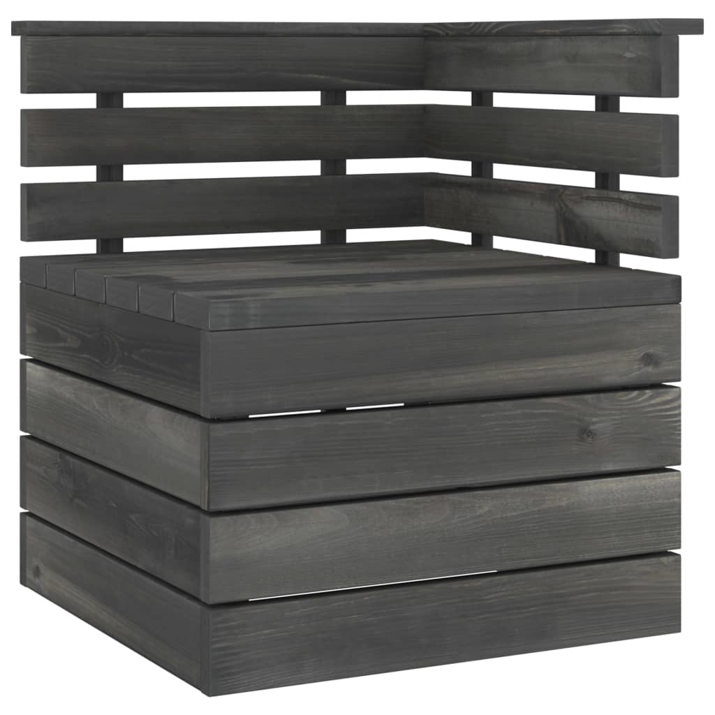 VidaXL 8-delige Loungeset pallet massief grenenhout donkergrijs