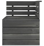 VidaXL 8-delige Loungeset pallet massief grenenhout donkergrijs