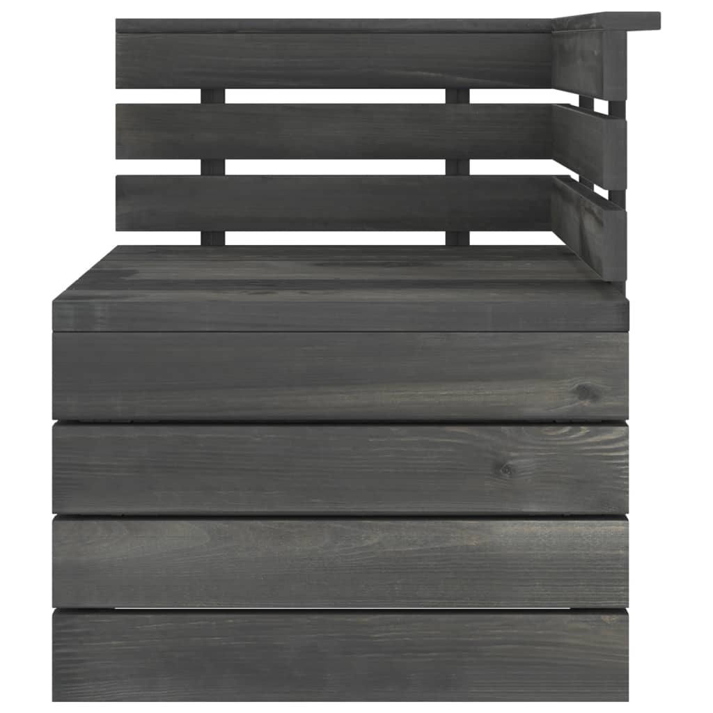 VidaXL 8-delige Loungeset pallet massief grenenhout donkergrijs