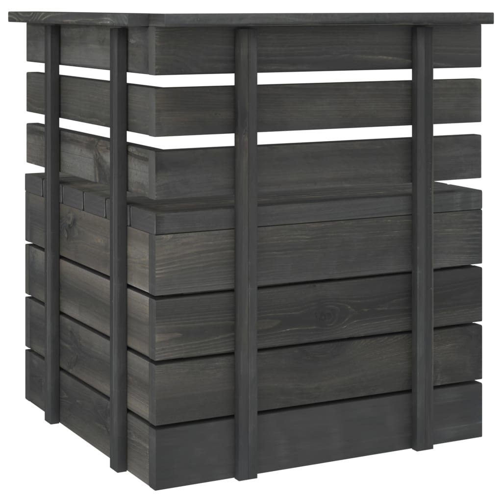 VidaXL 8-delige Loungeset pallet massief grenenhout donkergrijs