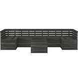 VidaXL 7-delige Loungeset pallet massief grenenhout donkergrijs