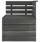 VidaXL 7-delige Loungeset pallet massief grenenhout donkergrijs