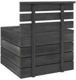 VidaXL 6-delige Loungeset pallet massief grenenhout donkergrijs