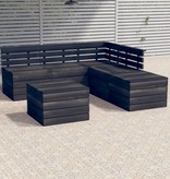 VidaXL 6-delige Loungeset pallet massief grenenhout donkergrijs