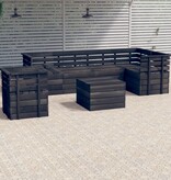 VidaXL 7-delige Loungeset pallet massief grenenhout donkergrijs