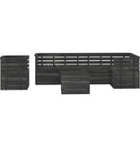 VidaXL 7-delige Loungeset pallet massief grenenhout donkergrijs