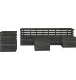VidaXL 7-delige Loungeset pallet massief grenenhout donkergrijs