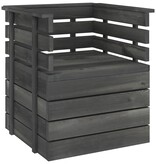 VidaXL 7-delige Loungeset pallet massief grenenhout donkergrijs