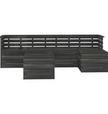 VidaXL 6-delige Loungeset pallet massief grenenhout donkergrijs