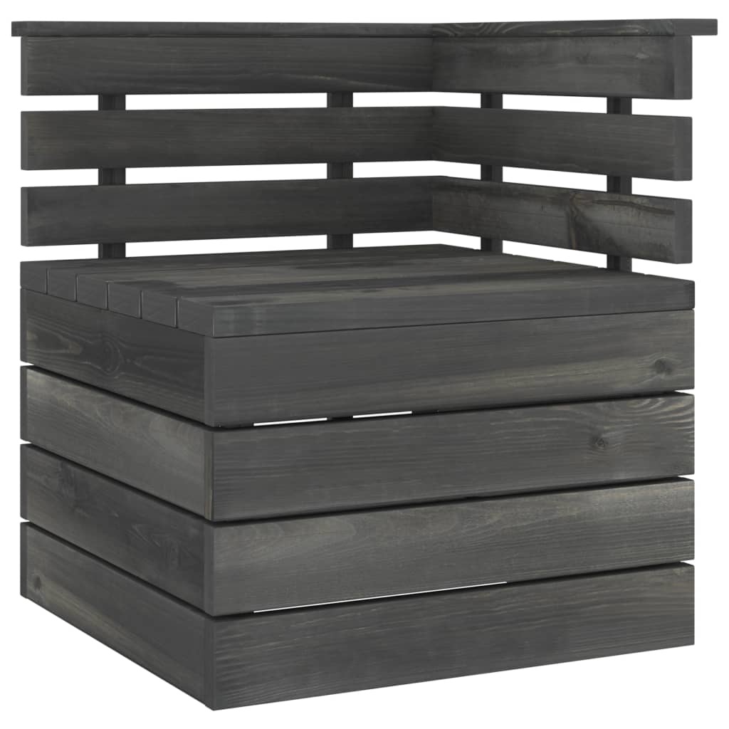 VidaXL 6-delige Loungeset pallet massief grenenhout donkergrijs