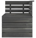 VidaXL 6-delige Loungeset pallet massief grenenhout donkergrijs