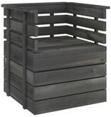 VidaXL 6-delige Loungeset pallet massief grenenhout donkergrijs